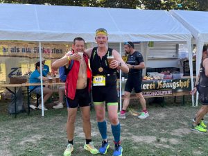 Zusammen mit Karsten Brandt von Donnerwetter beim Willicher Triathlon
